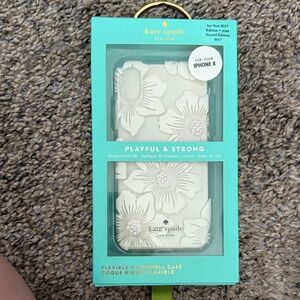 kate spade Floral iPhone X Case - White and Teal